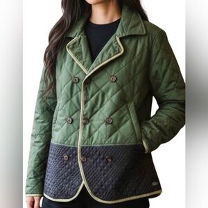 Scotch & Soda, Amsterdam couture, green quilted, slim fit Jacket, size Medium